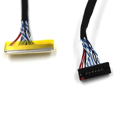 Custom 30 Pin To 50 Pin Connector 2.54mm LVDS Cable