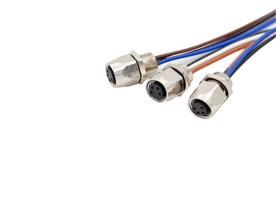 4 Pin M8 Socket 100mm Industrial Wiring Harness