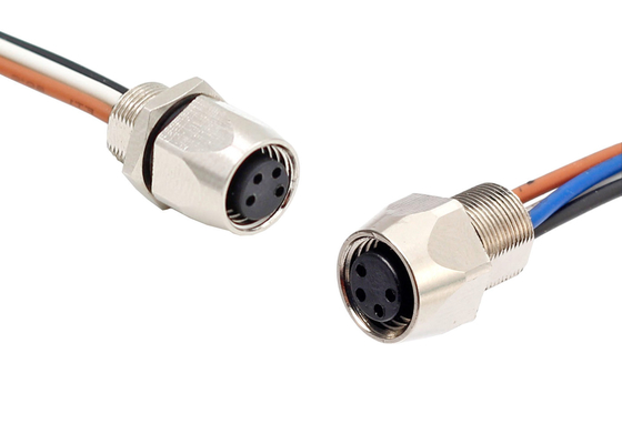 4 Pin M8 Socket 100mm Industrial Wiring Harness