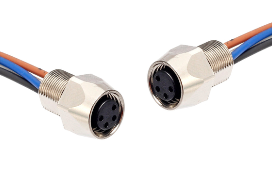 4 Pin M8 Socket 100mm Industrial Wiring Harness