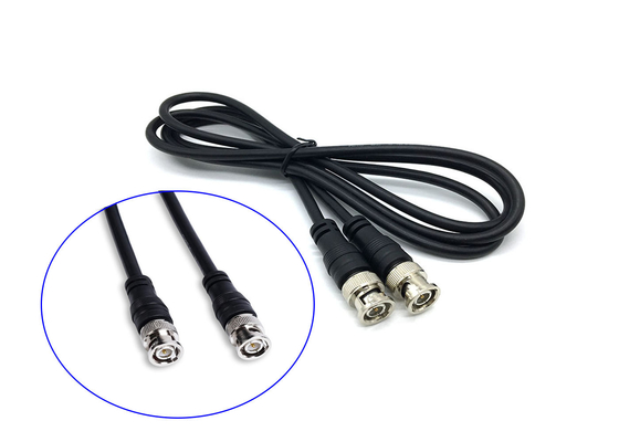 Black BNC Male To Male RF59 Cable Wiring Harness