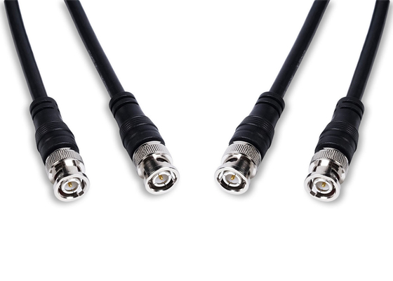 Black BNC Male To Male RF59 Cable Wiring Harness