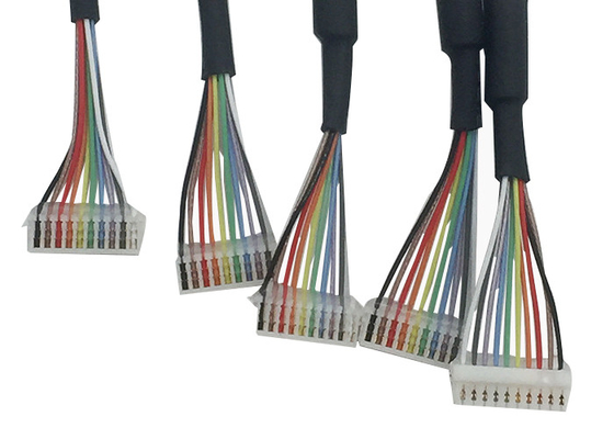 10 Pins 300V 0.5mm 0.38mm Wire Harness Assembly
