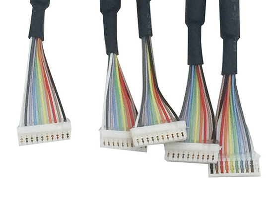10 Pins 300V 0.5mm 0.38mm Wire Harness Assembly