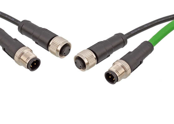 IP67 M12 Connector 1000mm Waterproof Cable Wire