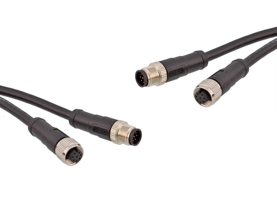 IP67 M12 Connector 1000mm Waterproof Cable Wire