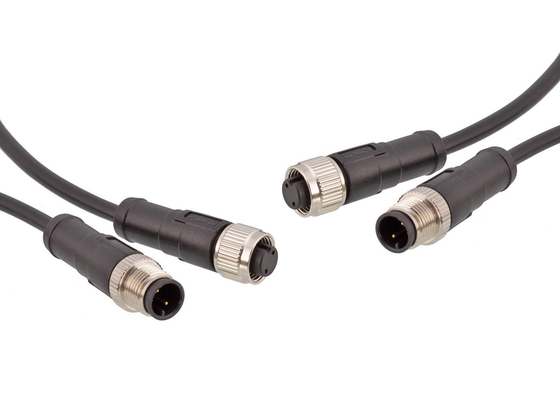 IP67 M12 Connector 1000mm Waterproof Cable Wire