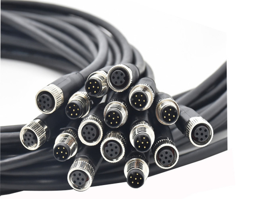 ISO Black Threaded IP67 M8 Waterproof Cable Wire