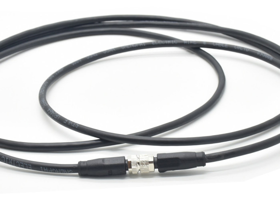 ISO Black Threaded IP67 M8 Waterproof Cable Wire