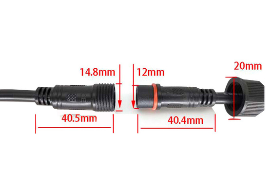 Outdoor LED 500mm IP67 M15 Female And Male Cable