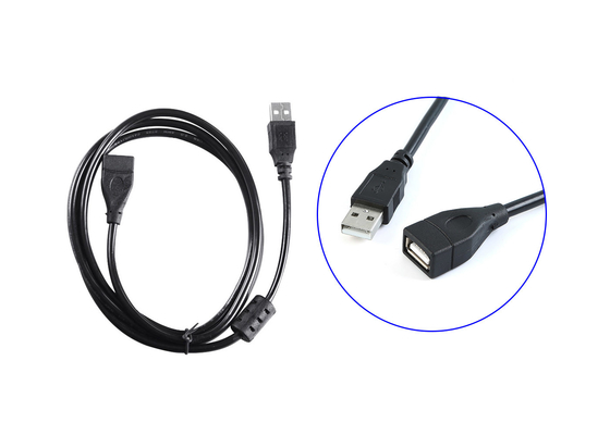 UL 4.8mm 4 Core 1.5m USB Male To Female Cable