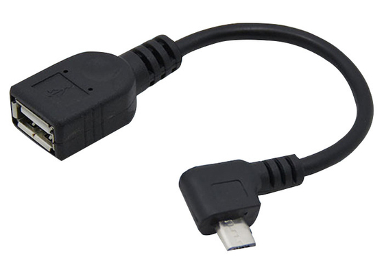 Customized 90 Degree Elbow 200mm USB To OTG Cable
