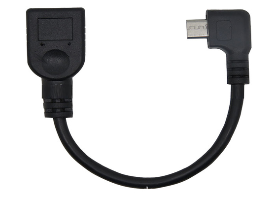 Customized 90 Degree Elbow 200mm USB To OTG Cable