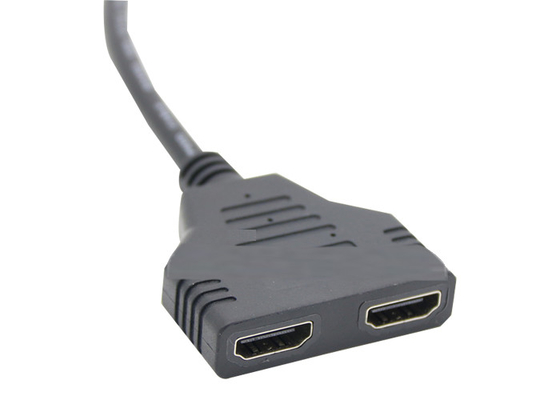 Injection Black 300mm 2 To 1 HDMI Adapter Cable