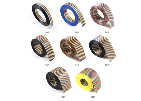 Rainbow PVC 2.54mm 100mm IDC Flat Ribbon Cable