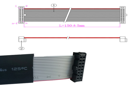 Low Frequency 10 Pin 1.27P Flat Flex Ribbon Cable
