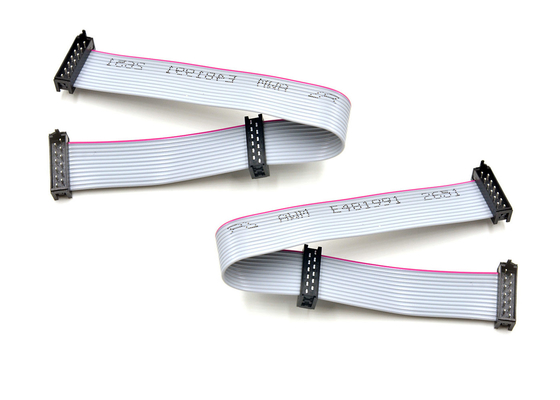 Red Edge Gray 1.27*2.54 12 Pin Ribbon Cable