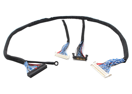 Black 3.5mm 30 AWG 600mm 1.0mm LVDS Cable