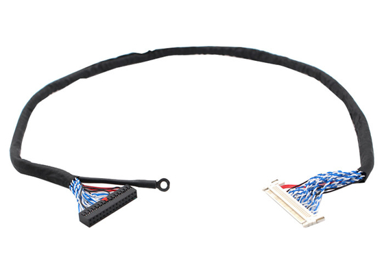 Black 3.5mm 30 AWG 600mm 1.0mm LVDS Cable
