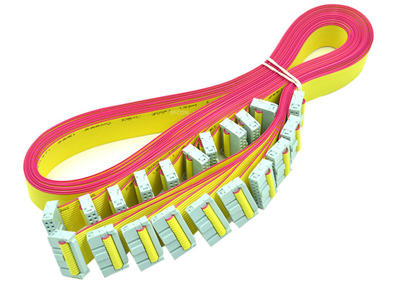 Yellow 16 Pins 1.27mm FFC Flexible Flat Cable