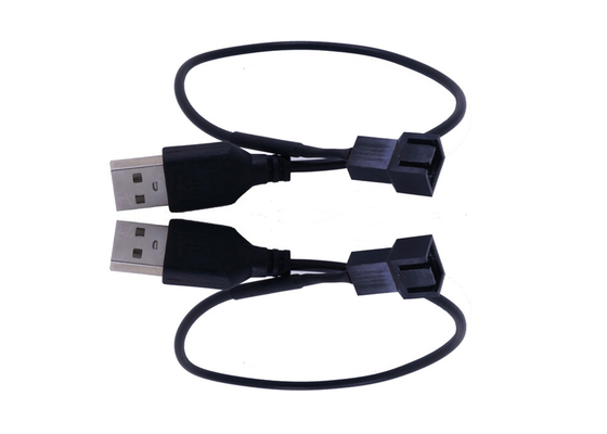 USB To 3 Pin 2464 22 AWG Overmolded USB To 3 Pin Cable