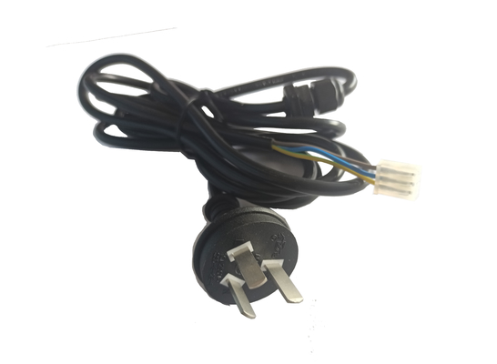 3 Pin Non Removable Plug Electronic Wiring Harness Power Cord